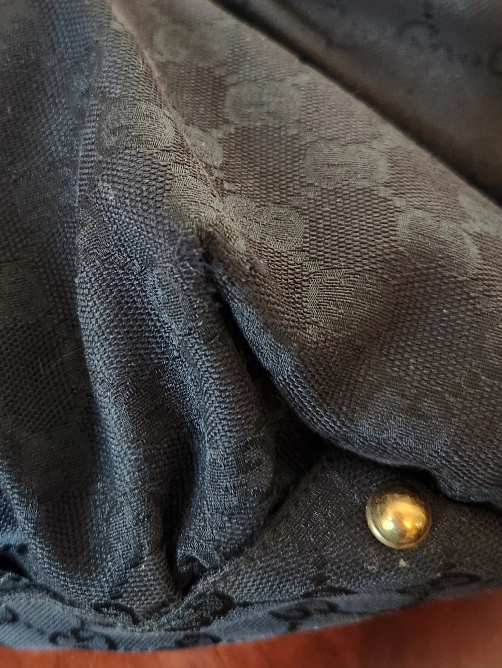 Gucci Black Canvas and Leather Interlocking Shoulder Bag - Picture 10 of 11